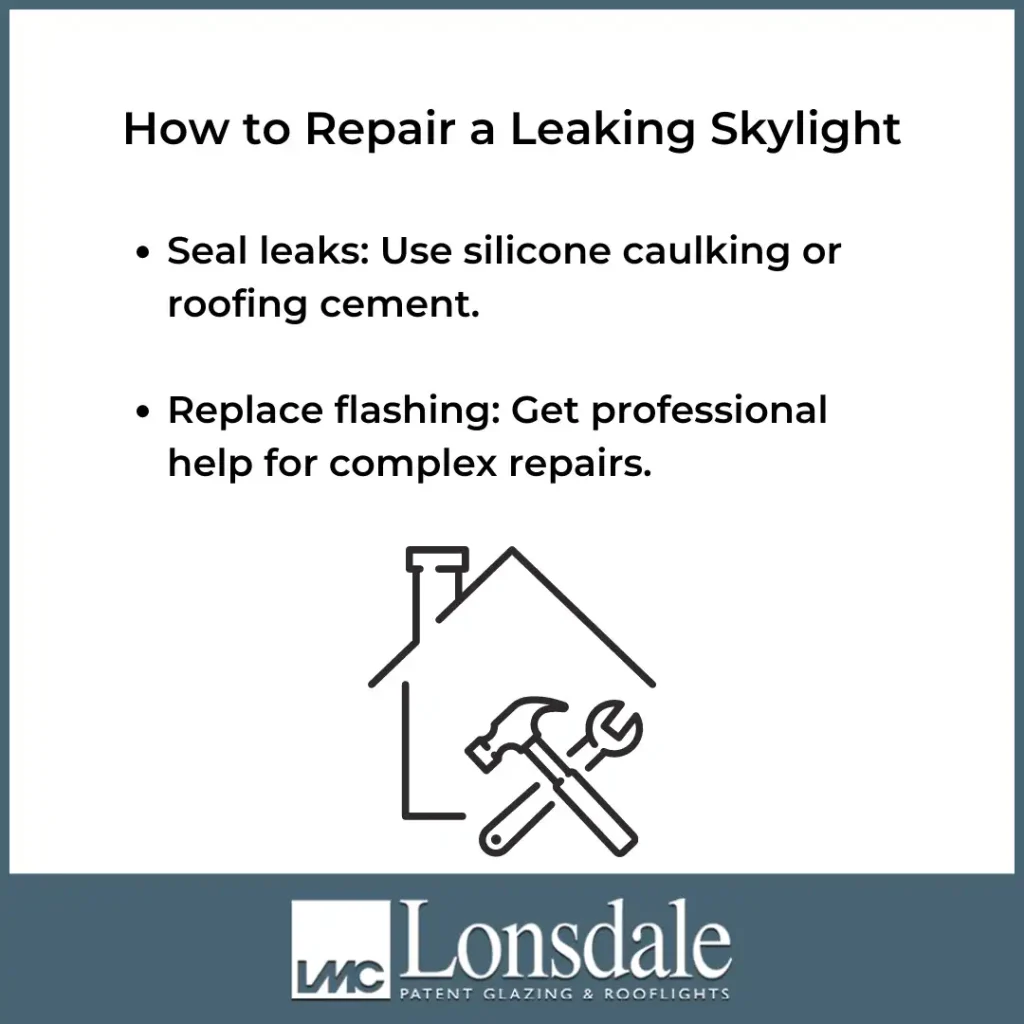 How to repair a leaking skylight